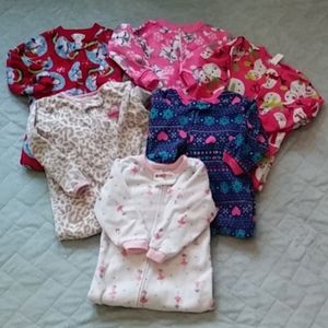 18-24 Girls Footed Sleepers